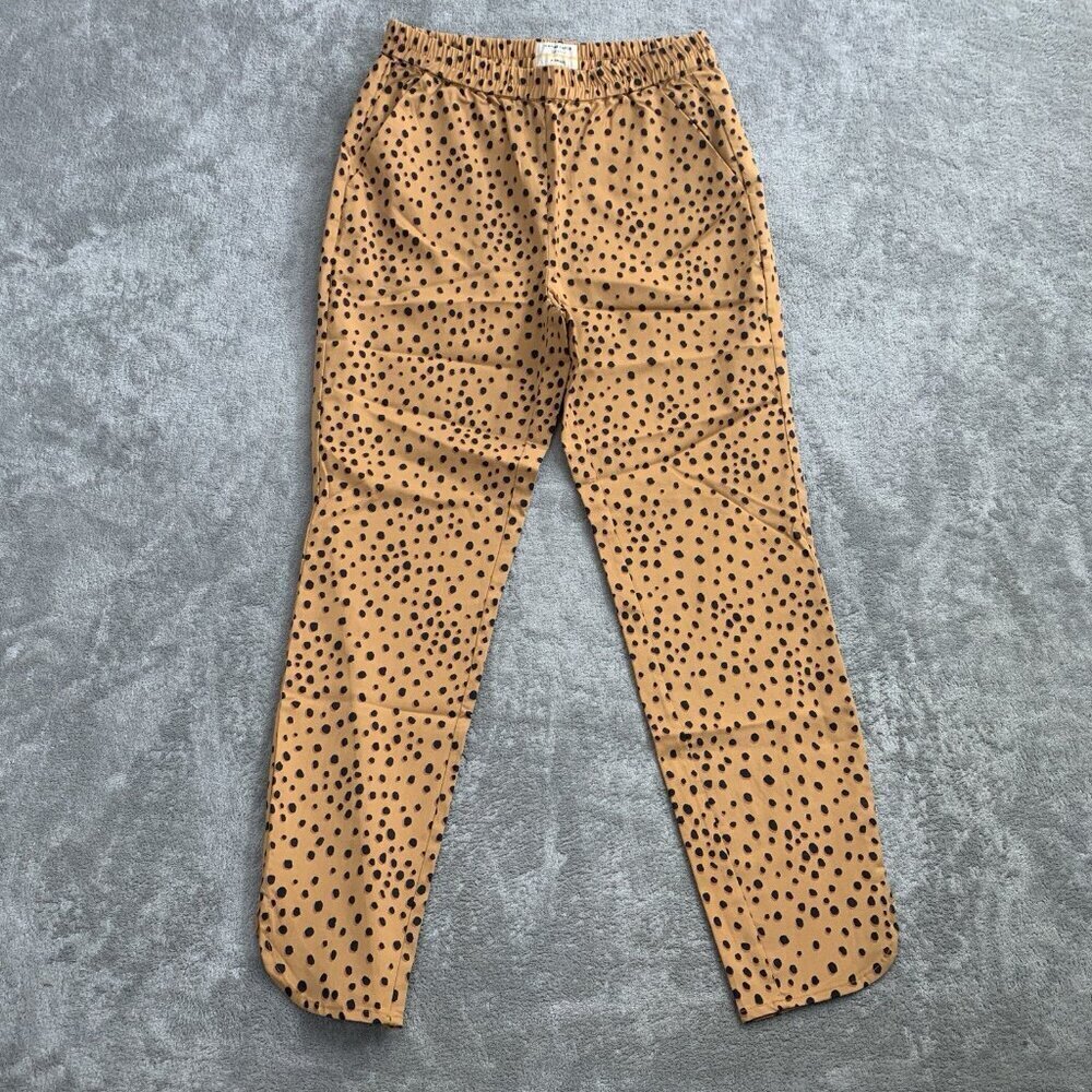 Marine Layer Allison Pants Womens Size XS Cheetah Print Casual Elastic Waist - Picture 2 of 13